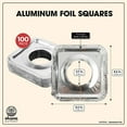 thumbnail image 2 of Nvzi Fundas para quemadores de gas (paquete de 100) Forros desechables de aluminio cuadrados para quemadores de estufa, 8,5 pulgadas, 2 of 4