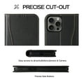 thumbnail image 4 of ShellTech for iPhone 14 Pro Leather Wallet Case,Luxury Genuine Vintage Leather [Slim and Durable] with Card Slot & Kickstand [Magnetic Closure] Flip Folio Case,Black, 4 of 9