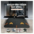 thumbnail image 2 of Rubber Threshold Ramp 4 Inch Rise - Wheelchair Ramp for Doorway, Heavy Duty 33069 Lbs Capacity, Non-Slip Textured Surface - Recycled Rubber Curb Ramp for Scooter & Car, 2 of 7