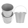 thumbnail image 1 of unbranded 3Ud Contenedores Metálicos Para Fiesta Y Jardinería Con Asa En Color Plateado Duraderos, 1 of 7