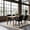 Black 4pcs, variant on PU Leather Dining Chairs Set of 2/4, Upholstered Kitchen Chairs with Thick Cushion & Metal Legs, Armless Modern Dining Room Chairs, Easy Clean Faux Leather Side Chairs (Cream 2pcs)