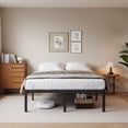thumbnail image 2 of RLDVAY 18 inch Queen Heavy Duty Metal Bed Frame,No Box Spring Needed,Rounded Conrer Design,Easy Assembly,Black, 2 of 6