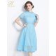thumbnail image 3 of H Han Queen-Vestidos Elegantes de manga corta para mujer, Vestido Vintage de gasa Simple, ropa de fiesta informal, verano 2024, 3 of 5