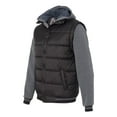 thumbnail image 2 of Burnside B8701 Men's Fleece Sleeeved Puffer Vest, 2 of 5