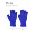 thumbnail image 2 of Deago 1 Pairs Winter Half Finger Gloves Knitted Fingerless Mittens Warm Stretchy Gloves for Men and Women (Blue), 2 of 9