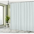 thumbnail image 4 of Ambesonne Japanese Shower Curtain, Far Eastern Fan Motif Art, 69"Wx84"L, Blue Grey and Coconut, 4 of 4