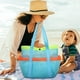 thumbnail image 5 of Bolsa de playa portátil de malla, 30 compartimentos, resistente, impermeable, ideal para piscina, camping y viajes. Compacta, de tela, con cremallera y ligera.,Wsvlmg, 5 of 9