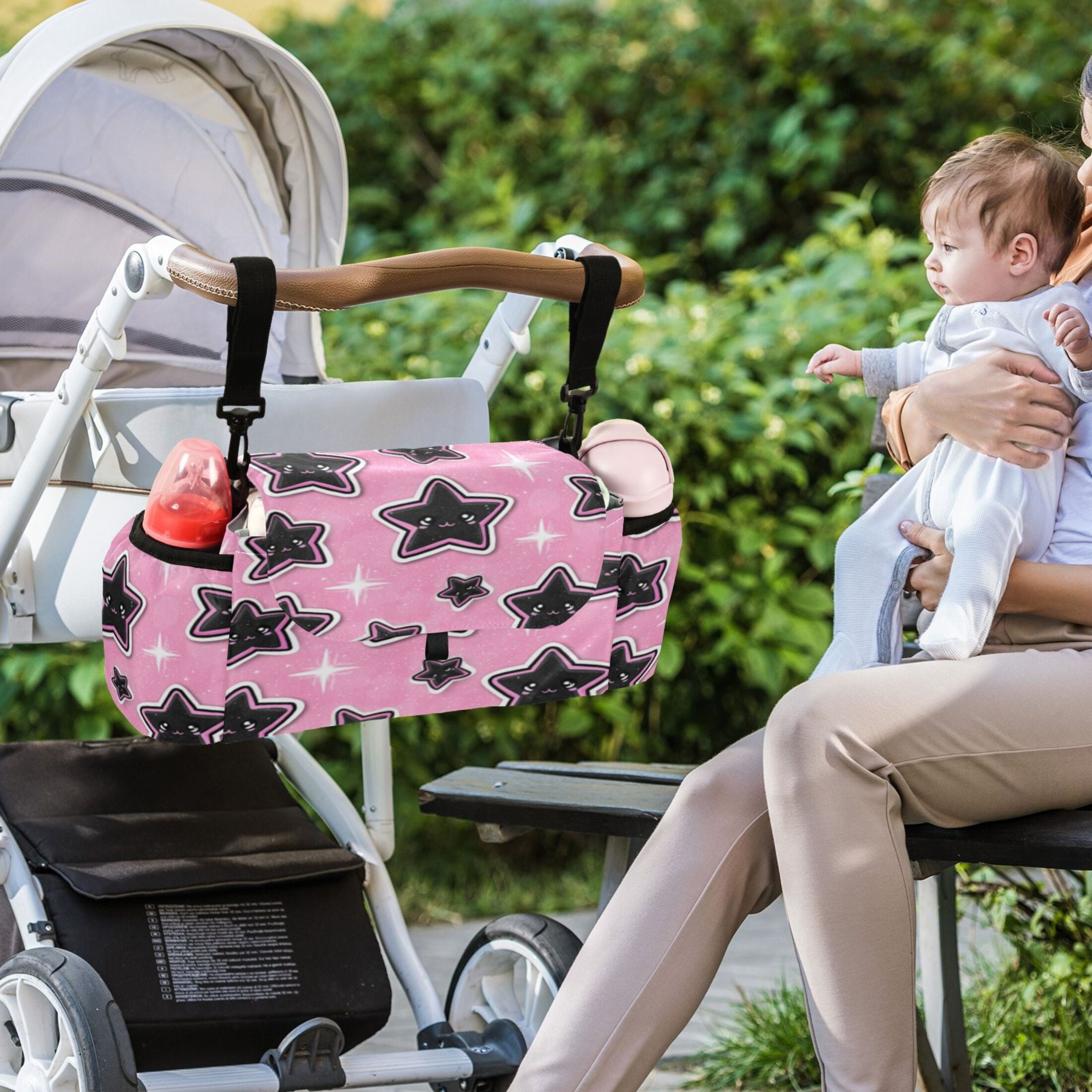 DIXRUYEE Stroller Organizer Sparkle Star Pattern Printed