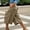 Khaki women cargo capri pants a1, variant on Cagogo Women's Cargo Wide Leg Capri Pants High Waisted Casual Loose with Pockets Solid Cropped Palazzo Shorts Beach Summer Workout Trousers, White S