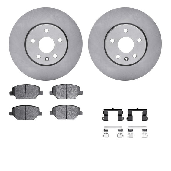 Dynamic Friction Company Front Brake Rotors with 5000 Advanced Brake Pads includes Hardware 6512-46382
