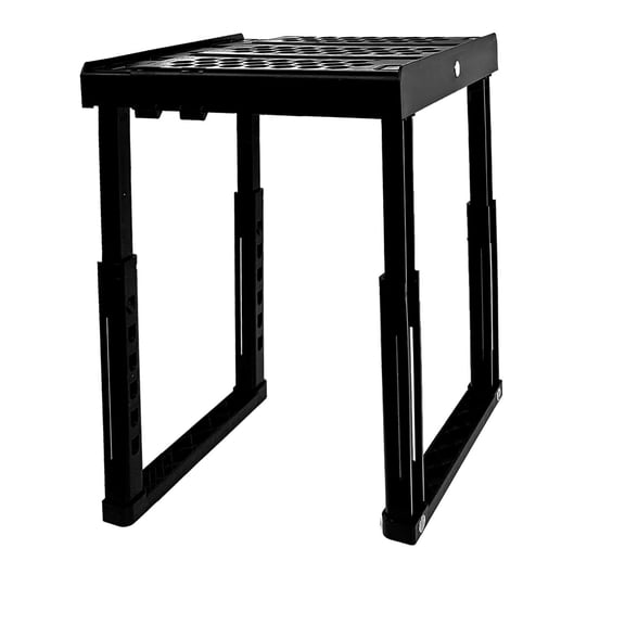 Locker Organizer Shelf Adjustable Width and Height, Ideal Locker for School, Office, and Gym Lockers (Black ),