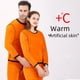 thumbnail image 2 of Ropa interior térmica de vellón dorado grueso con forro polar de doble capa para hombre, ropa de otoño para mujer, traje a prueba de frío para parejas de mediana edad y mayores, 2 of 5