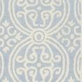 thumbnail image 3 of SAFAVIEH Cambridge Leslie Geometric Wool Area Rug, Light Blue/Ivory, 4' x 6', 3 of 6