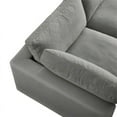 thumbnail image 4 of Kaelynn Sofa Gray Linen Upholstered 4 Seat and 2 Ottoman, 4 of 11