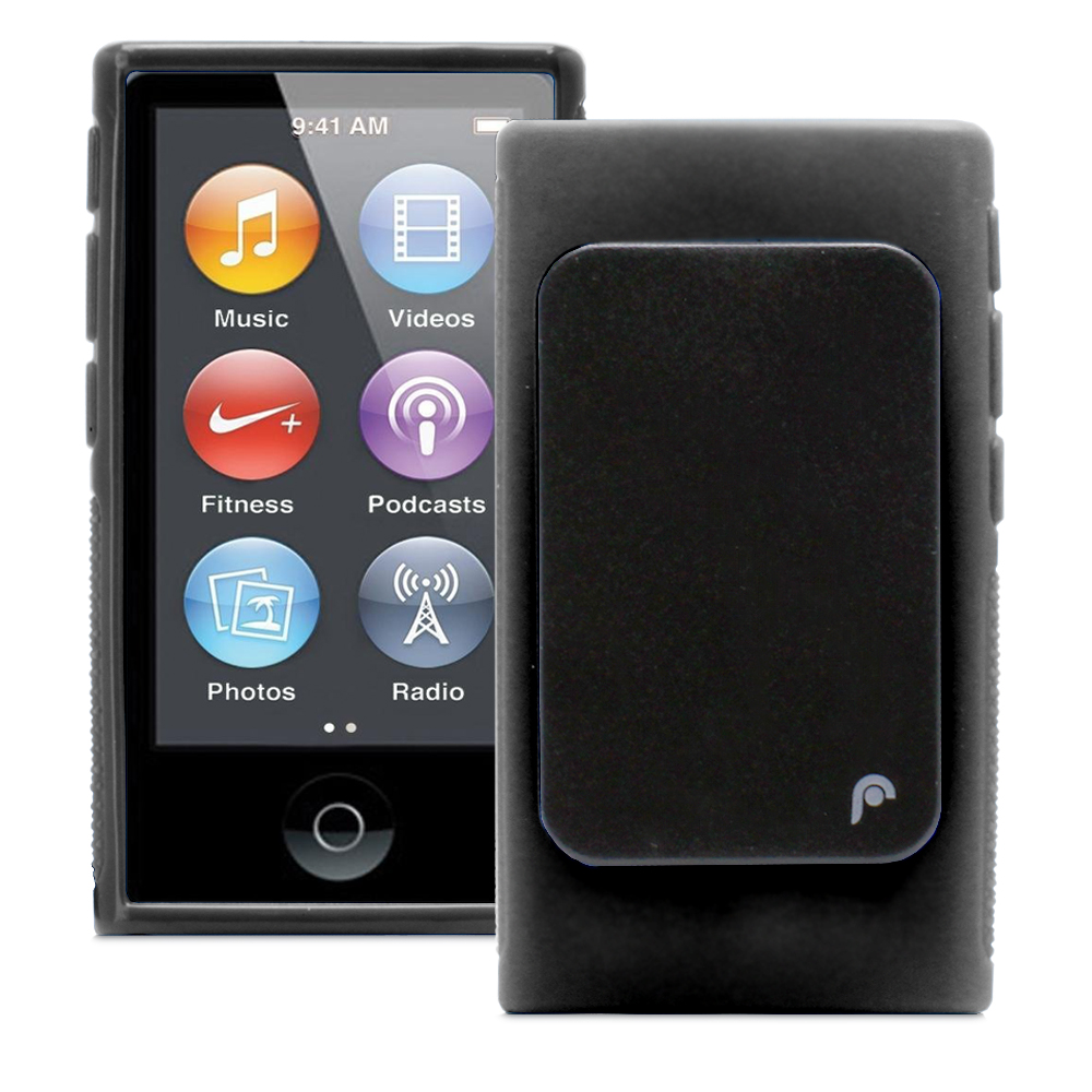 Fosmon Frost Series TPU Skin Case with Clip for Apple Ipod Nano 7th  Generation - Black - Walmart.com