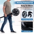thumbnail image 3 of Riwcyla Misting Pedestal Fan 900 CFM Adjustable Height Standing Fan with Remote 8 Speeds 90 °   Oscillation, 3 of 8