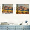 thumbnail image 6 of JRXY Superstition Mountains Sunset Wall Art Arizona Western Desert Cactus Paintings Canvas Art Saguaros Landscape on Canvas for Living Room 20x16inch, 6 of 6