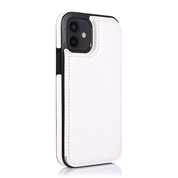 Funda de cuero tipo billetera de lujo para iPhone 14 13 12 Mini Flip 11 Pro XR XS Max X 6 6s 7 8 Plus 5 5s SE 2020 2022 funda con ranuras para tarjetas Tan Jianjun unisex