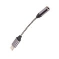 thumbnail image 4 of Type C To Headphone Female Adapter, Silver Plated Copper Wire Gray Aluminum Alloy Shell Lossless Type C To 3.5mm Adapter DAC Chip Lightweight For Tablet, 4 of 8