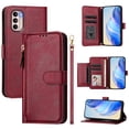 thumbnail image 3 of Funda para Motorola MOTO G31 4G/MOTO G41 4G Cartera de Mano con Cremallera y Correa Cruzada Desmontable, 3 of 5