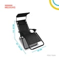 thumbnail image 4 of Silla Camastro Plegable Tecnologia Gravedad Cero Reclinable con sombrilla negro 6.49 pulg Elly Decor SO-SGCCD-BE, 4 of 10