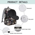 thumbnail image 4 of Floral Print Laptop Backpack for School College Teens Adults, Large Capacity Bookbag with Protective Sleeve, Durable Commuting Travel Backpack, Sunflower Flowers Design Unisex Gift Idea for Work, 4 of 5