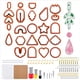 thumbnail image 1 of Scienceny Juego de moldes para pendientes de arcilla polimérica, accesorios universales para hacer joyería hecha a mano, Kit de herramientas DIY, Kits y herramientas para tallar Rojo Scienceny TO009813-02, 1 of 6