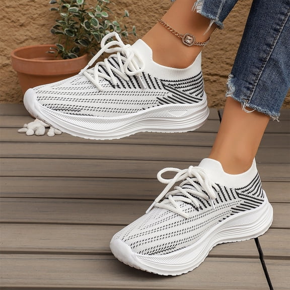 Willtoo Orthopedic Shoes for Women Arch Support Lace Up Breathable Mesh Sneakers,Fashion Comfort Lightweight Non -Slip Running Shoes Sport Gym Jogging Tennis Casual Shoes
