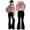 th6_1-Pink, variant on SGMVNU Girls 2 Piece Clothes Set for Age 13-14 Years Graphic Sweatshirt with Flare Leg Pants Fall Winter for Girl Cute Tracksuit Kids Outfits, Color White