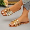 thumbnail image 5 of Taylonsss Women's Plus-Size Casual Peep-Toe Slip-On Beach Sandals Spring Summer Style Comfortable Trendy Versatile Fashion, 5 of 9
