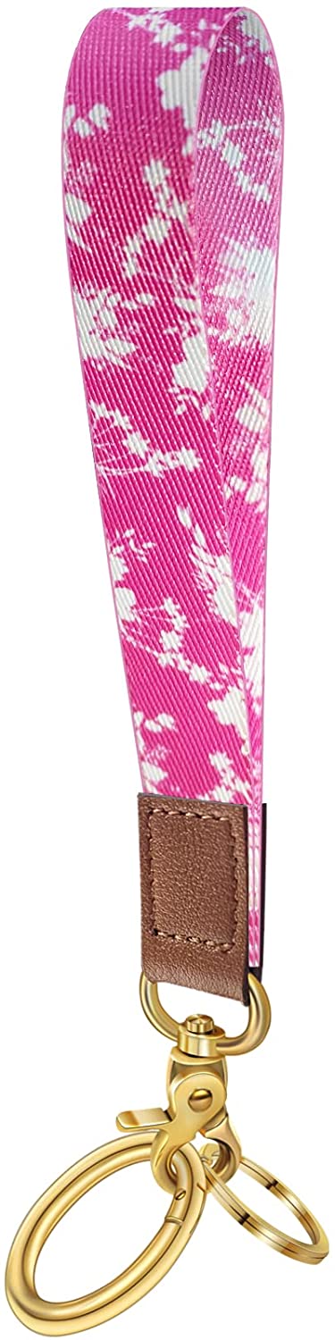 Dreaweet 2-Pack Wristlet Lanyard For Keys - Adjustable Hand Strap Keychain Holder For Women & Men (Assorted Designs)