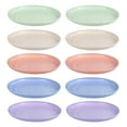 thumbnail image 1 of 10Pcs Wheat Straw Plates Practical Dishes Table Trash Plates (Assorted Color), 1 of 9