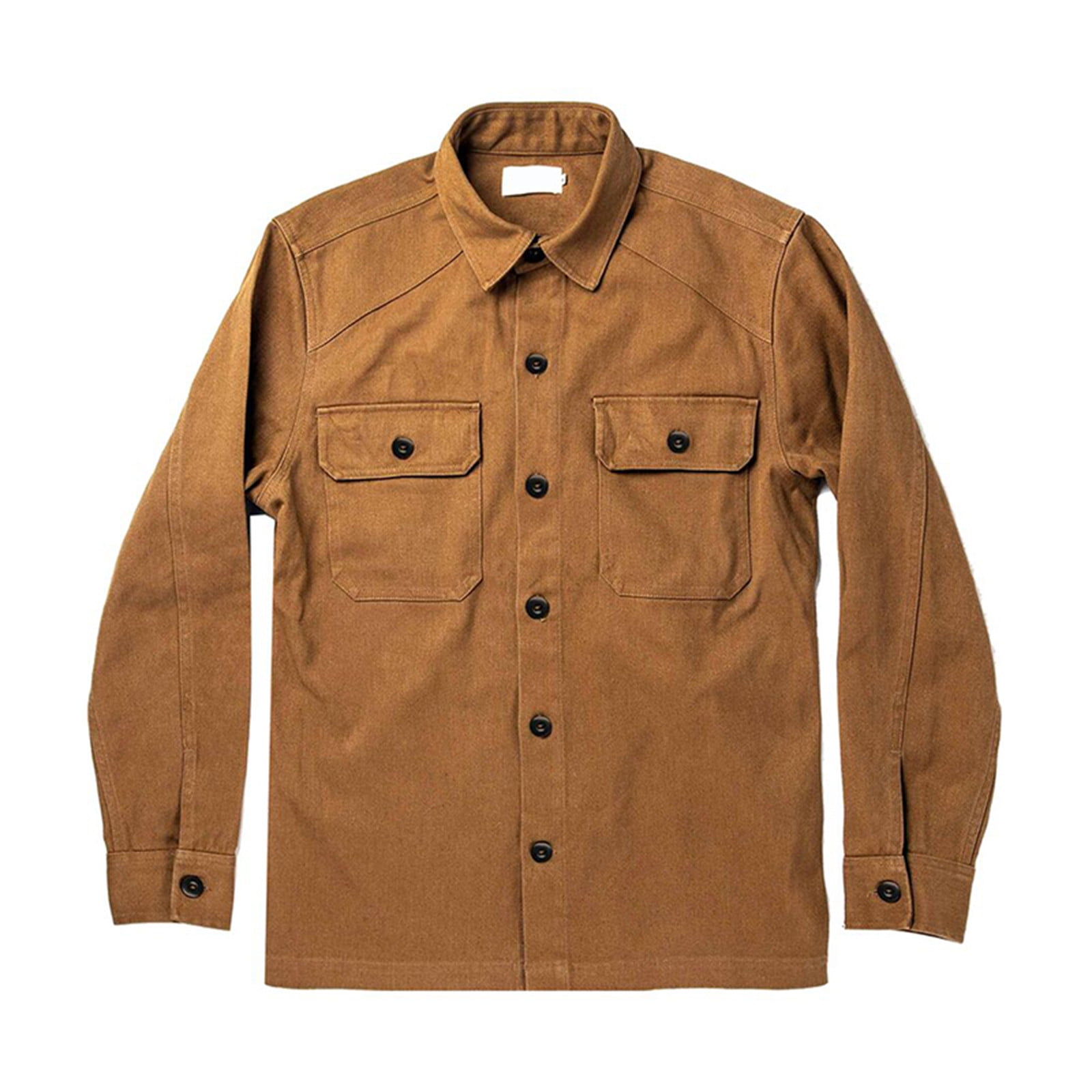 symoid Mens Coats & Jackets- Work Clothes Multi Bag Shirt Coat ...