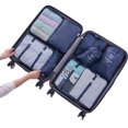 thumbnail image 4 of 8PCS Travel Storage Pouch Set Luggage Travel Bag Kit Clothing Sorting Storage Bag Set Multi-purpose Travel Clothes Packing Pouch Set Practical Suitcase Packing Bags Kit for Travel Use Navy Blue, 4 of 8