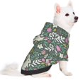 thumbnail image 2 of Fotbe Retro Bunny Floral Sudadera con Estampado para Perros Pequeños – Suéter con Capucha para Mascotas, Tela Suave de Forro Polar con Bolsillo-XX-Large, 2 of 7