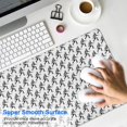 thumbnail image 4 of Long Mouse Pads for Desk,Black Bigfoot Pattern Desk Mats on Top Of Desks, Desk Mouse Pad Extra Large with 3mm Non-Slip Base and Stitched Edge for Gaming,Office,Work,Home 31.5"x15.7", 4 of 6