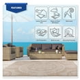 thumbnail image 2 of Beverly Rug Outdoor Area Rugs 8' x 10' Patio, Porch, Garden White and Beige, 2 of 8
