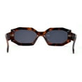 thumbnail image 4 of Womens Mod Narrow Octagonal Thick Plastic Retro Sunglasses Tortoise Black, 4 of 4