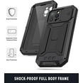 thumbnail image 3 of for iPhone 13 Pro Case,Aluminum Metal Silicone Built-in Kickstand Shockproof Military Heavy Duty Sturdy Protector Cover Rugged Metal Hard Case for iPhone 13 Pro 6.1 inch(Black), 3 of 15