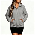 thumbnail image 3 of Asgosdo Women's Sweatshirts Zipper Long Sleeve Lapel Oversized Pullover Casual Fashion Lightweight Fall Tops, 3 of 5