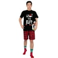 thumbnail image 3 of What ELF Black Christmas Family Matching Pajama Short Set(M,Men), 3 of 7
