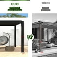 thumbnail image 4 of Chery Industrial Outdoor Pergola Aluminum Louvers & Aluminum Frame 10x19FT,Black, 4 of 13