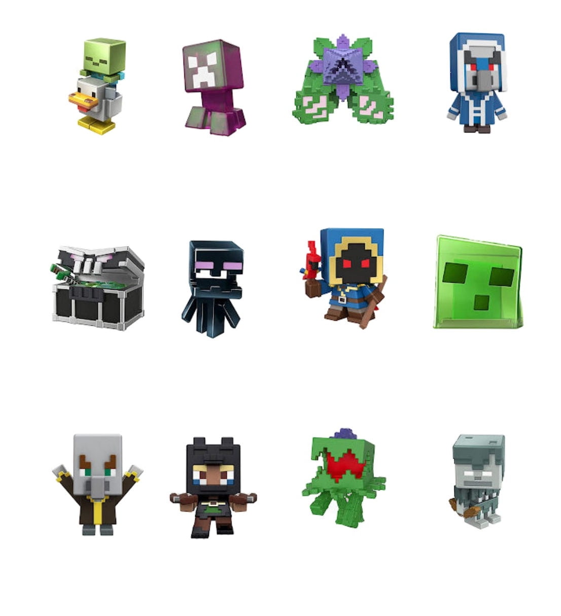 Minecraft Dungeons Series 24 Mini Figure Mystery Pack Bundle of 3 Packs