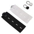 thumbnail image 2 of Juego de botones extensores de 20 piezas con 10 botones extensores de cintura elásticos y 10 botones extensores de cuello para camisas y pantalones, 2 of 12