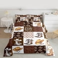 thumbnail image 3 of Manfei Western Cowgirl Cowboy Queen Comforter Set, Tribal Hippie Bohemian Bedding Sets, Brown Rustic Patchwork Reversible Bedding Comforter Set, Breathable Home Decor, 3pcs, 3 of 9