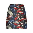thumbnail image 3 of QATAINLAV Plus Size 4th of July Skort, Women 2024 Summer Fake Two Piece Yoga Shorts American Flag Patriotic Tennis Skirts Ofertas Flash Multicolor XXL, 3 of 6