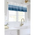 thumbnail image 3 of Valances for Windows Haze Blue Gradient Rod Pocket Cafe Window Treatments Valance Curtains for Kitchen Bathroom Laundry Basement Windows 42"x18", 3 of 9