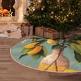 thumbnail image 5 of Sikiie Retro Warm Lemon Flower Christmas Tree Skirt, Christmas Tree Decorations, Christmas Decor, Tree Mat Decoration(30-48IN)-30", 5 of 6