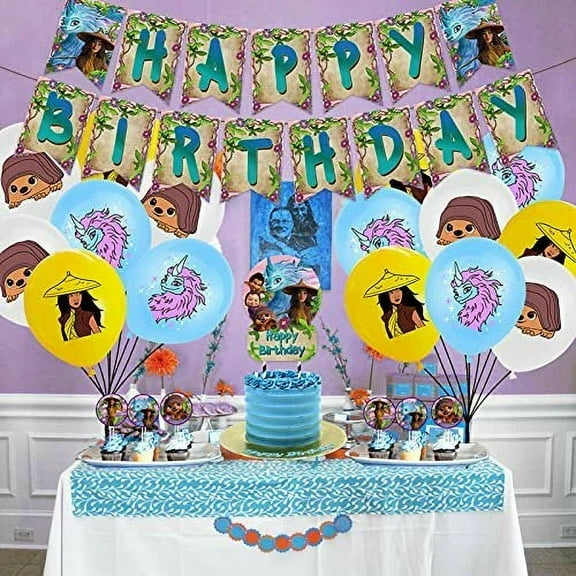 Raya And The Last Dragon Party Supplies - Birthday Party Decorations Set