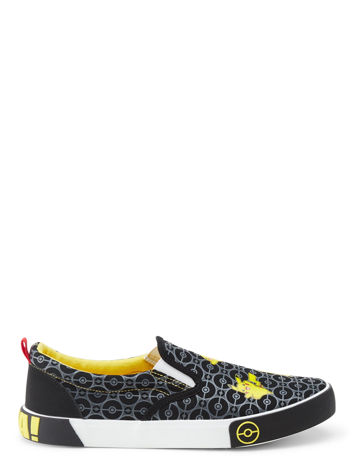 Pokemon Men's Pikachu Low Top Slip On Sneakers, Sizes 7-13
